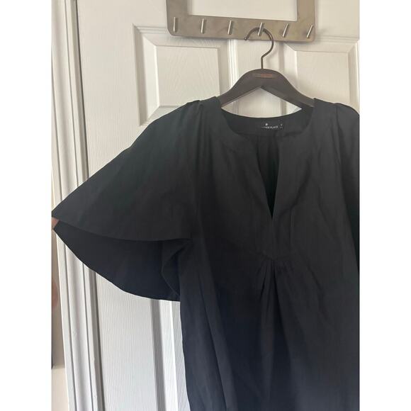 Tuckernuck Pomander Place black Finley flutter sleeve dress sz small - Picture 4 of 12